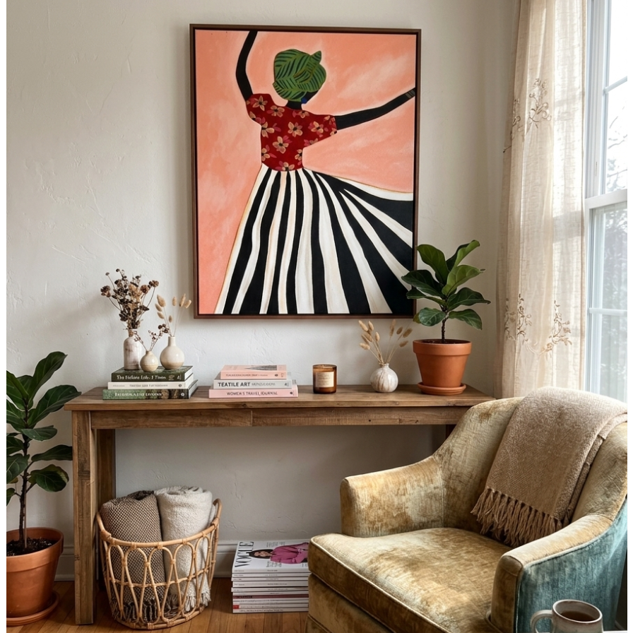 The Rhythmic Spin| 100 x 80 Painting