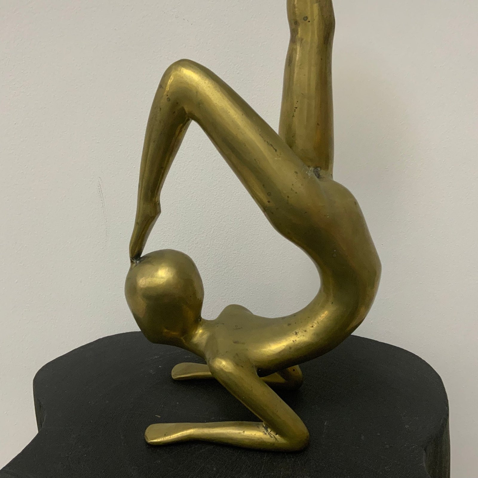 Vintage Brass Gymnast Candle Holder | Handstand Figurine