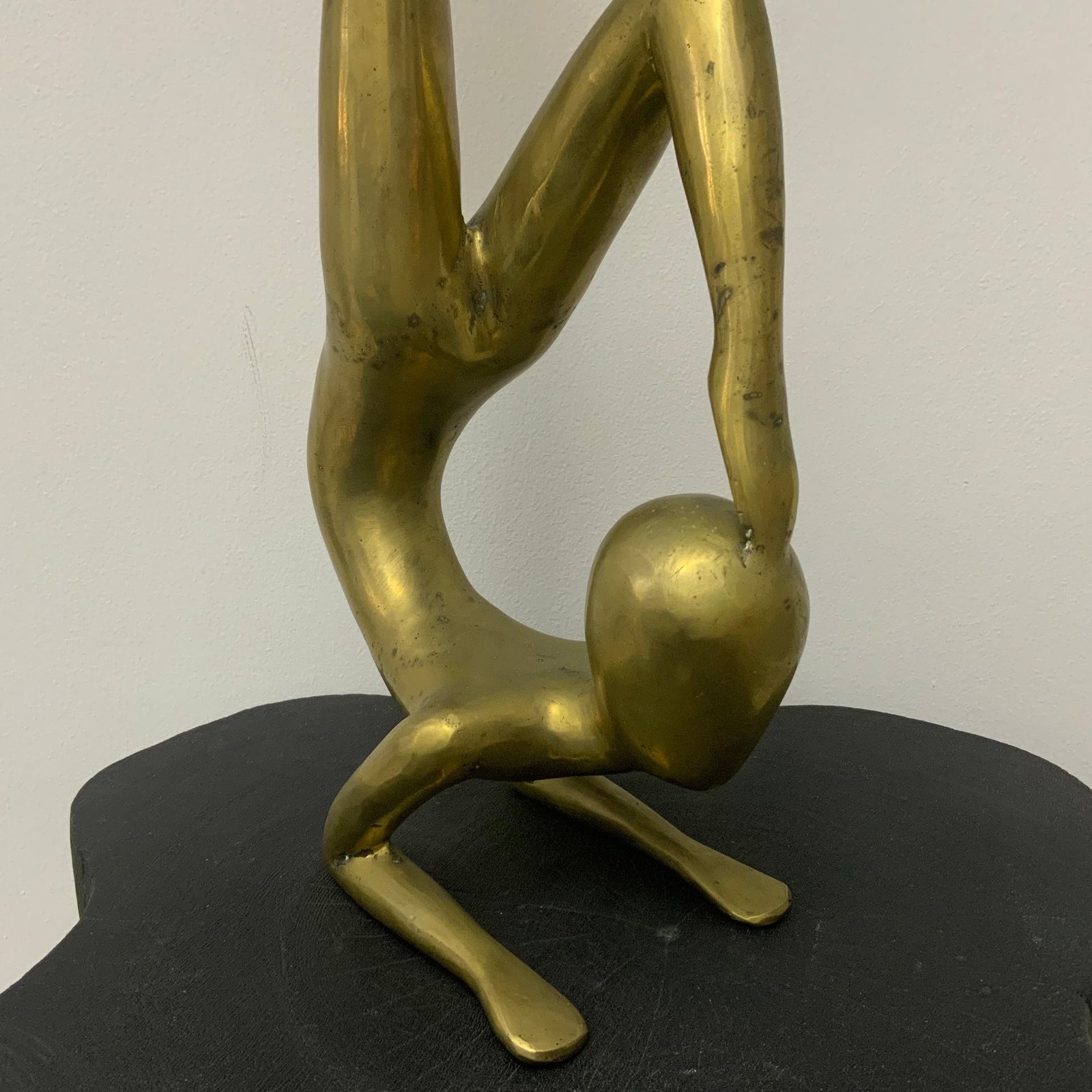 Vintage Brass Gymnast Candle Holder | Handstand Figurine