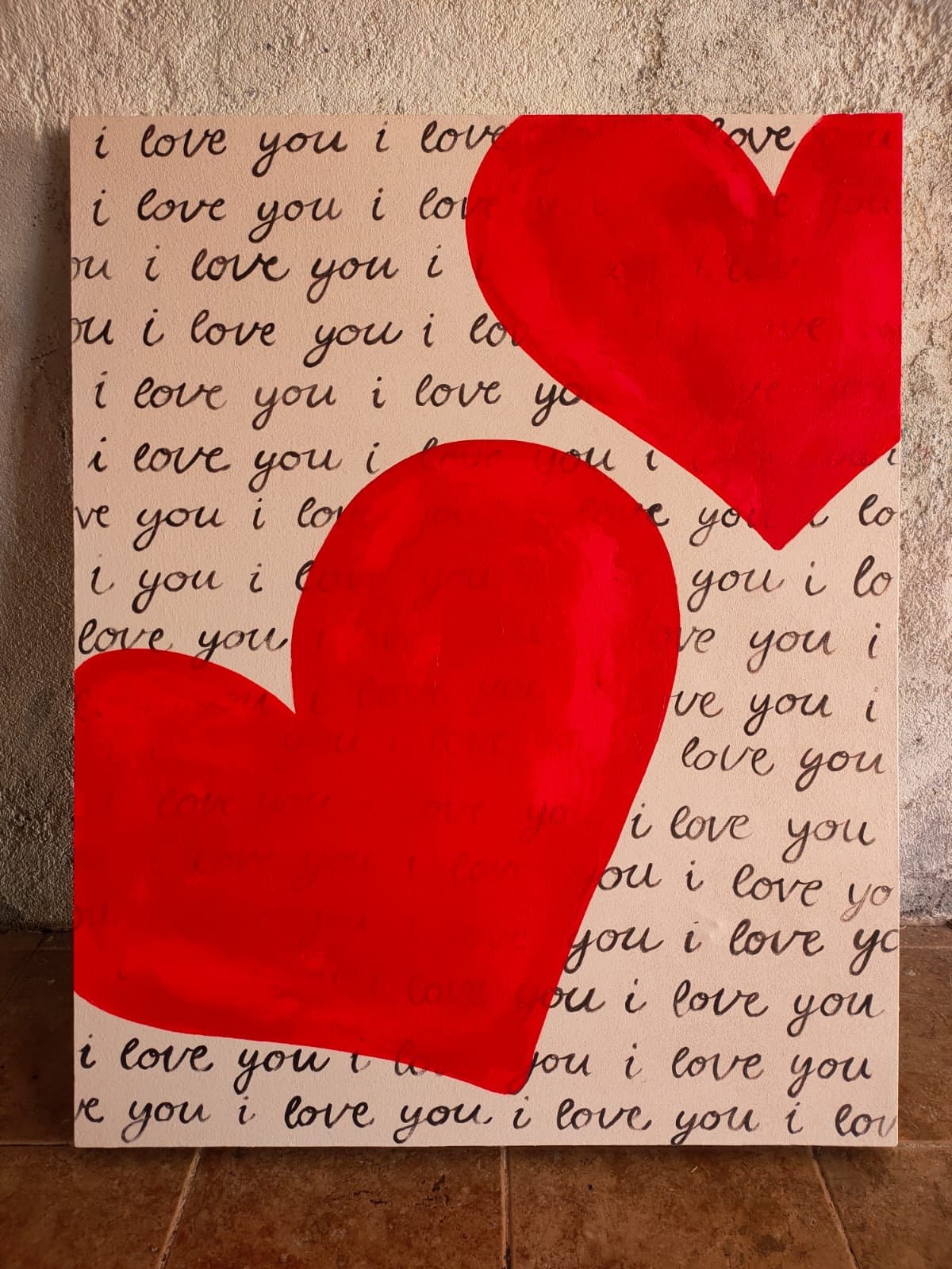 Infinite Affection Scripted Heart Painting