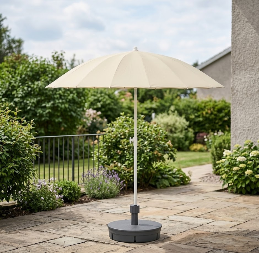 ROUND ADJUSTABLE PARASOL (BEIGE)