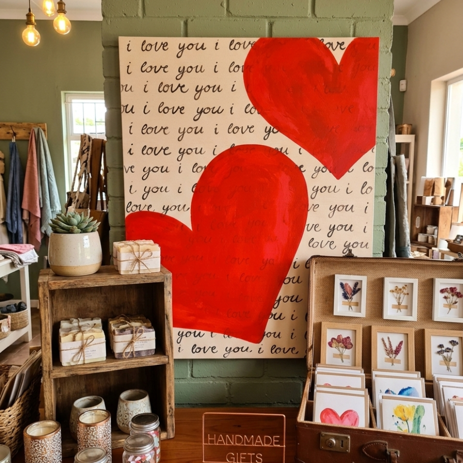 Infinite Affection Scripted Heart Painting