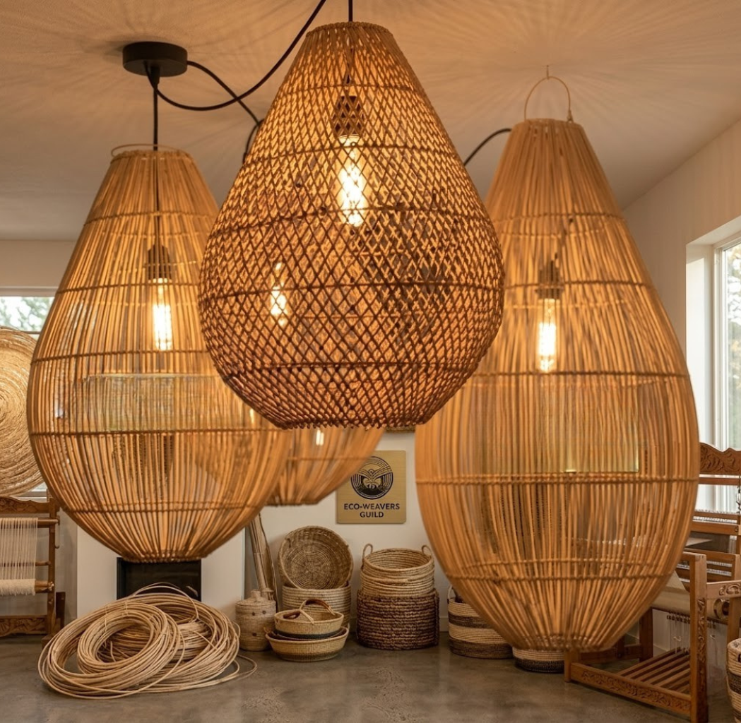 The lamp chocolate rotin