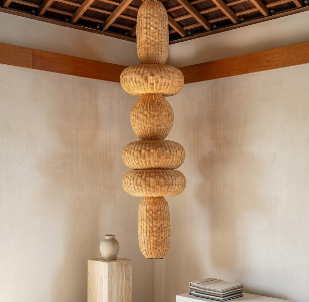 The lamp cuxe rotin (Set)