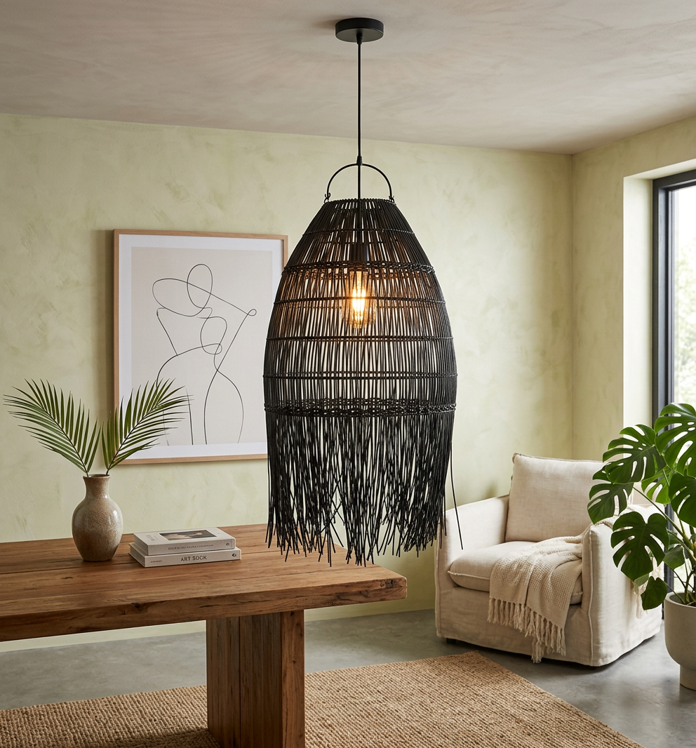 Natural rattan decor