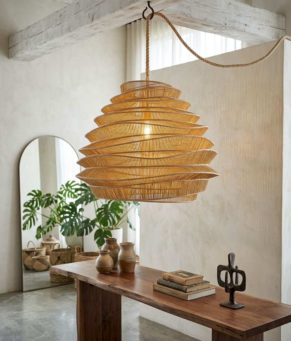 Natural rattan decor