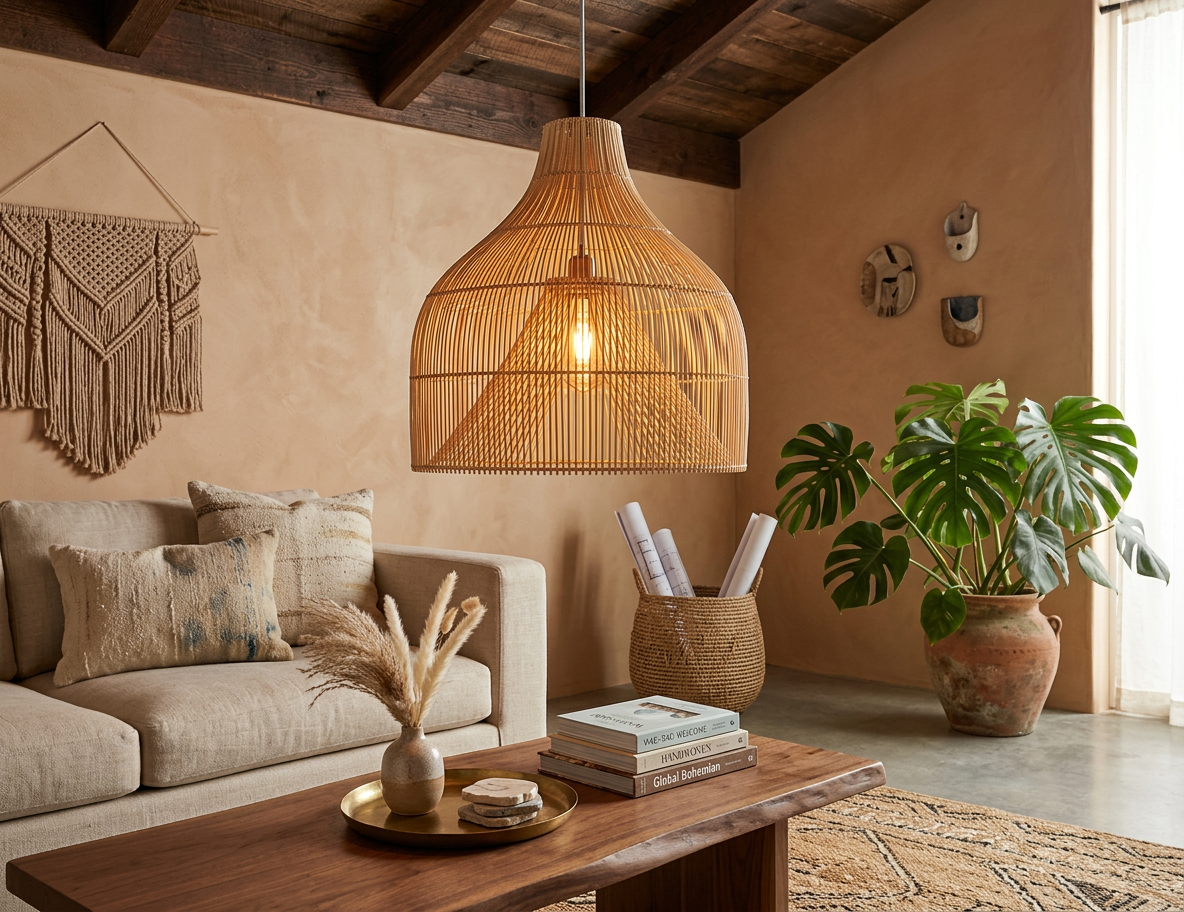 Natural rattan decor